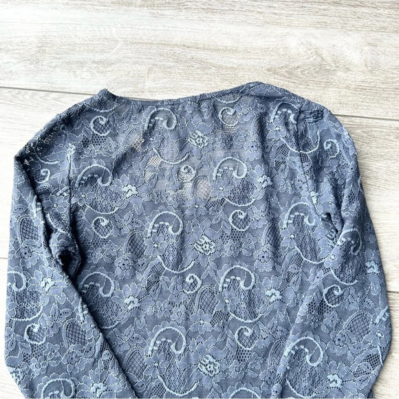 Aritzia Talula Navy Lace Semi Sheer Mini Dress - Picture 12 of 14